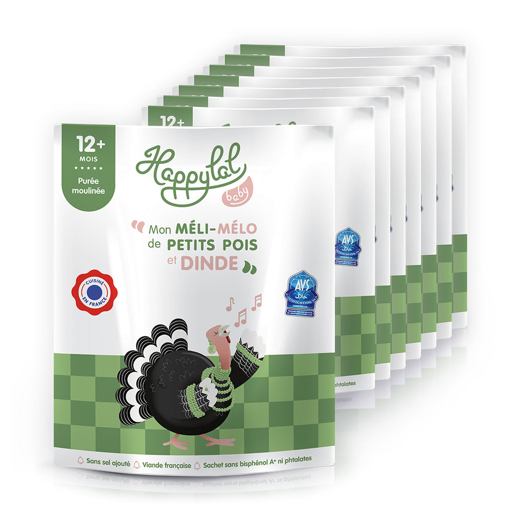 Dès 12 mois - Mon méli-mélo de petits pois et dinde (10 x 220g)